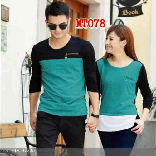 Foto Produk BAJU COUPLE/KAOS COUPLE/BAJU PASANGAN CP FASHION ZIPPER - Hijau Toska dari 1tanahabangcom