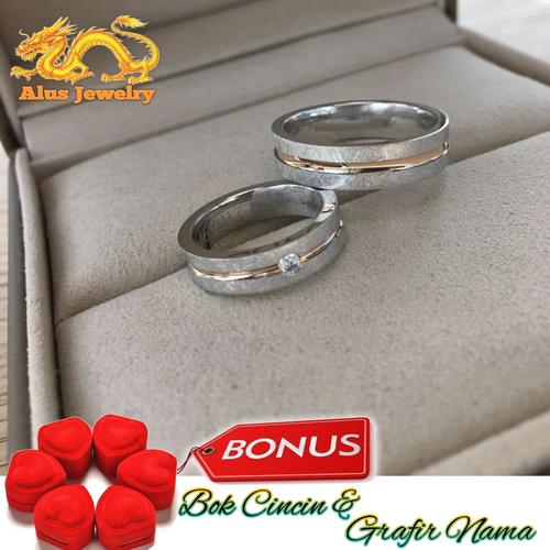 Jual Cincin Kawin Nikah Tunangan Mewah Dan Elegan Palladium Terbaik Al347 Kab Bekasi Alusjewelry Tokopedia