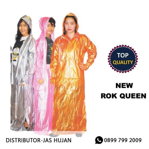 Jual Jas Hujan Rok Muslimah QUEEN dolphin original karet (anti tembus