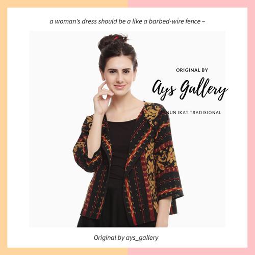 Foto Produk OUTER TENUN IKAT TRADISIONAL ASLI MURAH (SERI BLACK IN) dari Ays Gallery Tenun Ikat