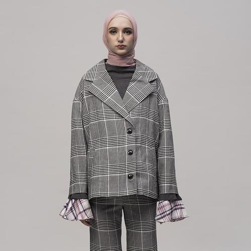 Foto Produk Hitam Putih Tweed jacket - Hitam dari ASK by Asky Febrianti