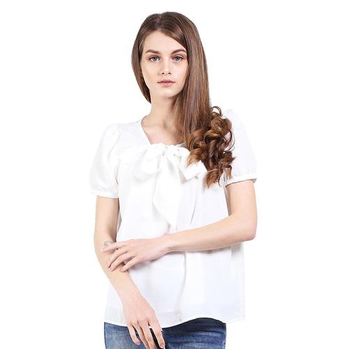 Foto Produk Bow Top Putih - Putih, S dari Voerin Official