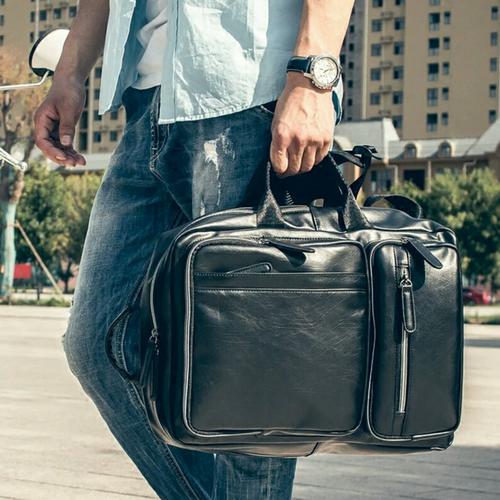 Foto Produk Tas Ransel Kulit Pria Import (HURRICANE) - Hitam dari Leather Concept