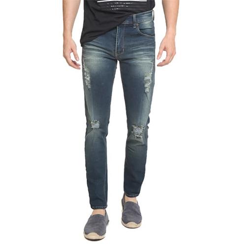 2Nd RED Ripped Jeans Slim Fit Pria 