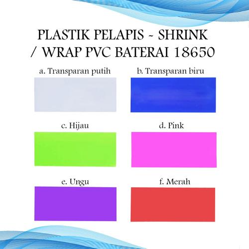 Foto Produk Plastik Pelapis Batre/Baterai - Shrink/Wrap PVC Battery 18650 dari Toko Mitra Abadi