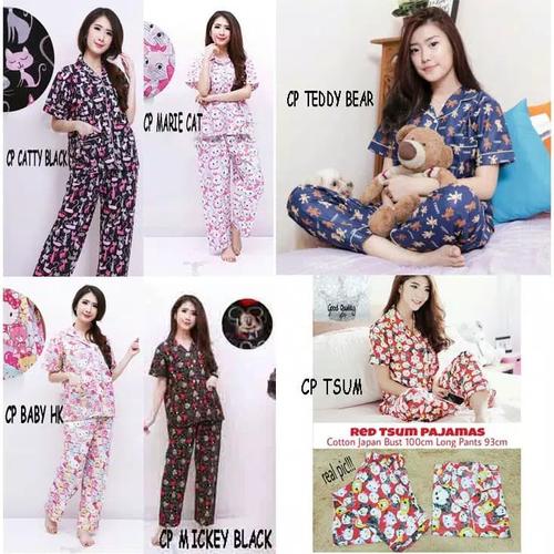Gambar Piyama Wanita Bahan Halus Katun Jepang Asli dari Coffeemania Jakarta Barat Tokopedia