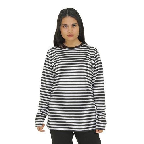 Foto Produk Kaos Lengan Panjang Garis Stripes Unisex Katun Premium Quality dari Daily Outfits DYO
