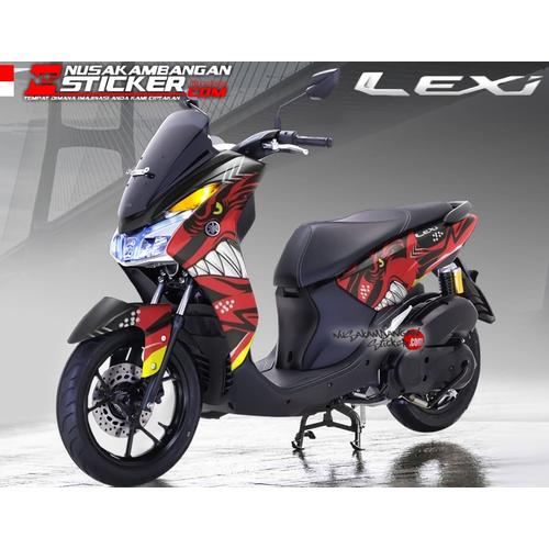 Foto Produk Decal Motor Sticker Motor Yamaha Lexi Shark Merah dari Nusakambangan Sticker01