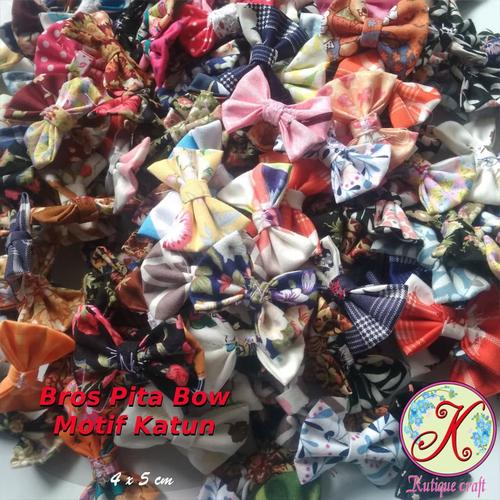 Foto Produk Aplikasi Pita Bow Katun dari Kutique Craft