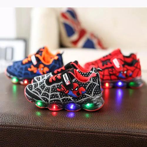 Foto Produk Sepatu Led Anak Import sz 21-30 Model Spiderman Fashion dari Janet Shop