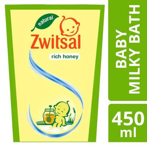 Foto Produk ZwitsaL Baby Bath Milk & Honey Pouch 450ml dari KaiKhan Shop
