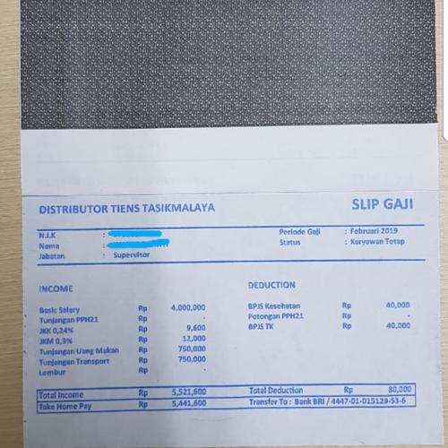 Jual Slip Gaji Jakarta Selatan Deffisa Tokopedia