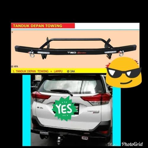 Foto Produk Paket Tanduk Depan Dan Towing Belakang All New Rush 2018 dari Pixar Car Aksesoris