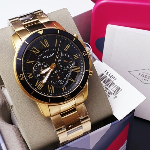 Jam Tangan Pria Merek Fossil FS5267 FS 5267 Steel Gold Original di Jamtanganmewahreal Tokopedia