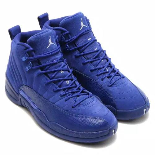 ORIGINAL Import Nike High Air Jordan 12 XII Deep Royal Blue Suede 40 di  Hokibangeeet Tokopedia