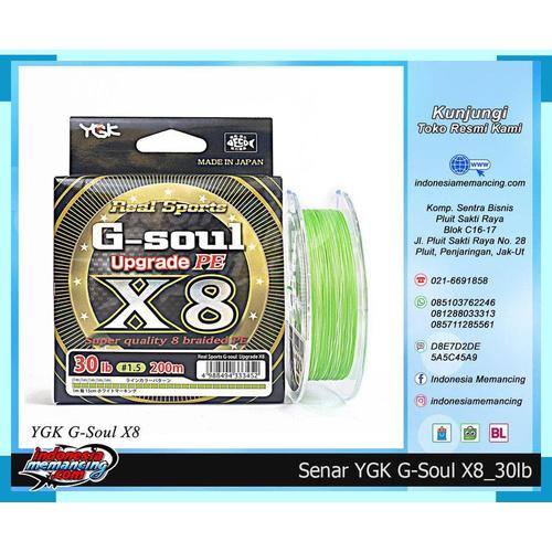 Jual Senar Ygk G Soul X8 Upgrade Pe 1 5 Jakarta Timur Fishing Id Tokopedia