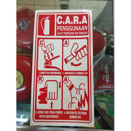 Jual SIGN LABEL STICKER CARA PENGGUNAAN ALAT PEMADAM API RINGAN K3 ...