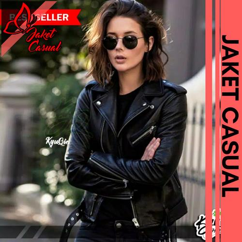 Foto Produk Jaket Kulit Rock N Roll Wanita dari Jaket Casual Keren