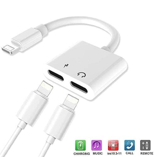 Gambar KABEL LIGHTNING SPLITTER Audio Charge Adapter for iPhone X/7/7 /8/8 dari TBS Store ID undefined Tokopedia