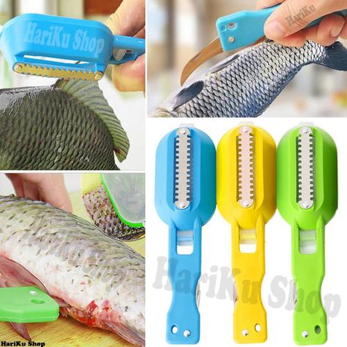 Foto Produk Alat Pembersih Sisik Ikan Besi + Pisau dengan Tempat Pembuangan - X040 dari HARIKU Shop
