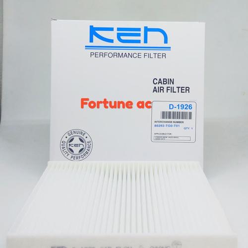 Foto Produk FILTER CABIN AC MOBILIO, FREED, JAZZ RS, BRIO, HRV MERK KEN dari fortune ac