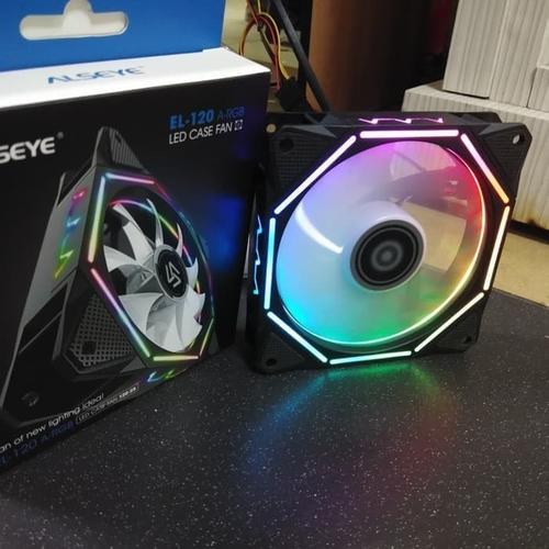 Foto Produk Alseye Pentagon 12cm Fan Casing LED Auto RGB Fan Case Pentagon RGB dari scriptechnology