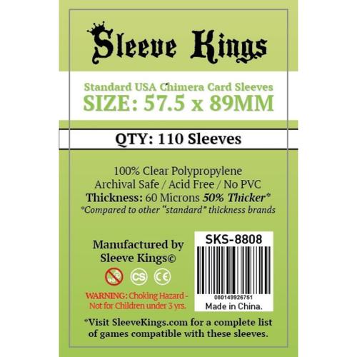 Foto Produk Sleeve Kings Standard USA Chimera Card Sleeves (57.5x89mm) - 110 Pack dari Toko Board Game