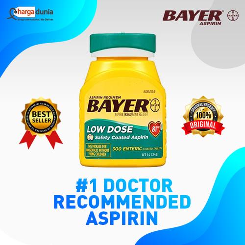 Jual Bayer Aspirin Regimen, Low Dose (81 mg), Enteric Coated, 300 Count