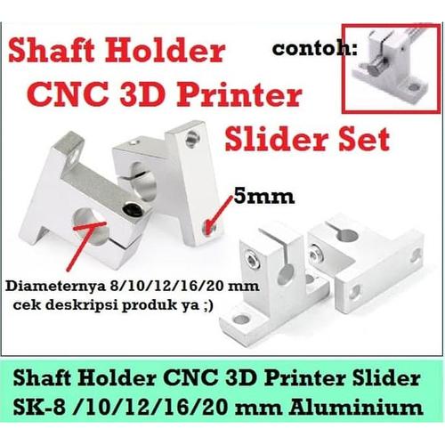 Jual Shaft Holder SK8 Ball Bearing 8mm As Rod Besi CNC 3D Printer