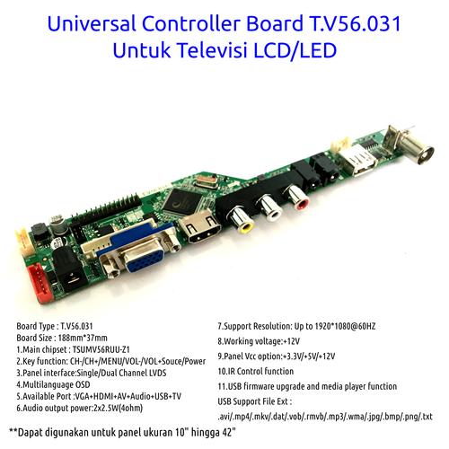 Gambar LCD LED TV Universal Main Board Mesin Driver 8501 Monitor DIY TV USB dari Super Ajie undefined Tokopedia