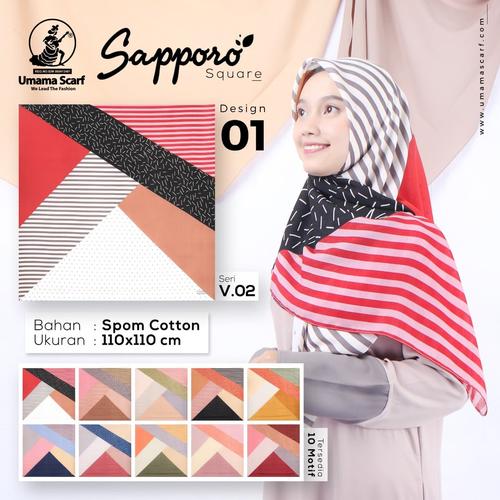 Foto Produk Kerudung Segi Empat Motif Sapporo by UMAMA dari Rizka Rizki Collection
