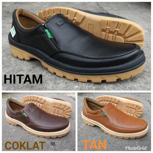 Foto Produk sepatu casual pria slip on bahan kulit asli dari rif&lif store