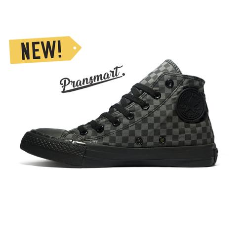 converse checkered high tops