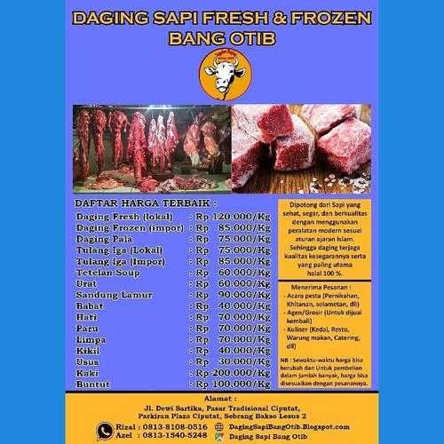 Jual Daging Sapi Fresh Frozen Bang Otib Kota Tangerang Selatan Supplier Daging Sapi Bo Tokopedia