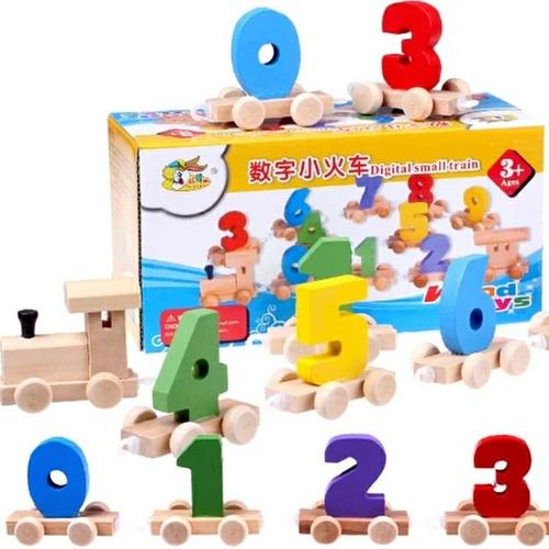 Foto Produk Mainan Edukasi Anak Puzzle Kereta Angka Kayu Mini/DIGITAL SMALL TRAIN dari lovely kayy