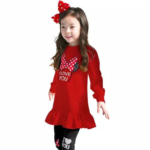 Foto Produk setelan lengan panjang dan legging minnie 3-8thn anak perempuan import dari Mr.Gabor