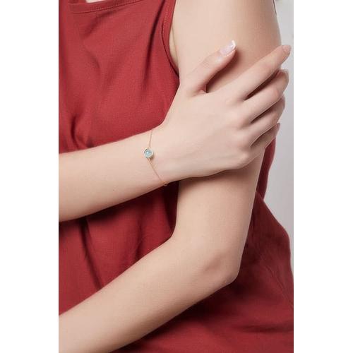 Foto Produk Dear Me - Moon Stone Bracelet (925 Sterling Silver 18K Gold Plating) - Abu-abu dari Dear Me Jewelry