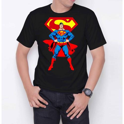 Foto Produk Superman Fly W6701 Kaos Distro Wanita Pria Warna Hitam Ukuran M,L,XL dari Case Republica