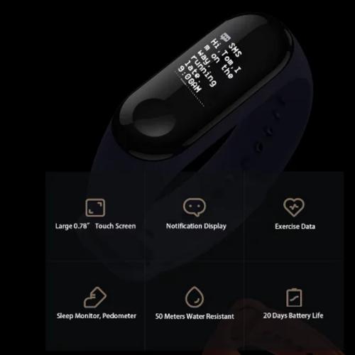 Foto Produk smartwatch Xiaomi band 3 smart bracelet waterproof dari paddking