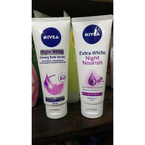 nivea night white firming body serum