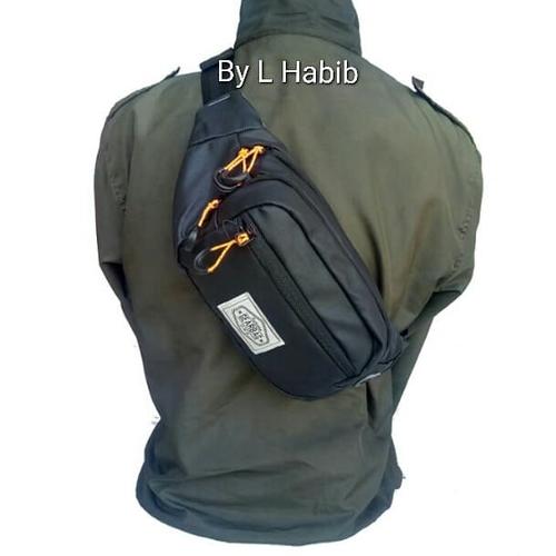 Foto Produk tas waistbag waist bag pria Gearbag semi kulit - Hitam dari L Habib