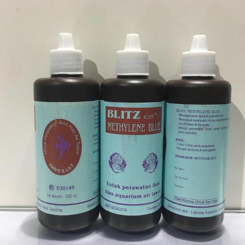 Jual Blitz icht Methylene blue Metilin blue 100cc Obat Biru ikan hias ...