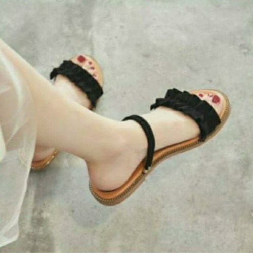 Foto Produk ribbon flat tali - Hitam, 36 dari efraim shoes