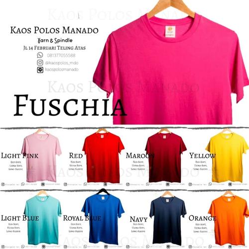 Foto Produk Kaos Polos Oblong ES 100% Cotton 30s Unisex SERI 1 pria wanita - Putih, M dari KaosPolosManado