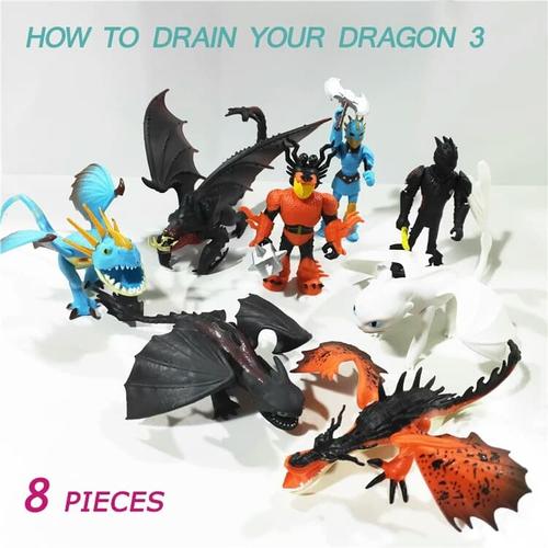 Foto Produk Figure How To Train Your Dragon 1 set isi 7 pcs / Topper Kue Cake dari R&M Toys