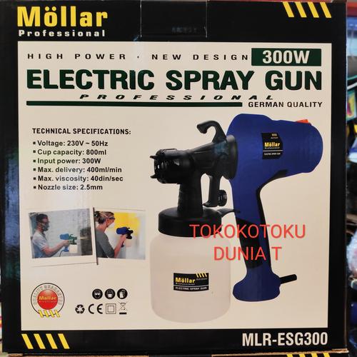 Foto Produk Electric Spray Gun Mollar ESG300 Spray Painter 300Watt Sekelas Ryu dari Tokokotoku