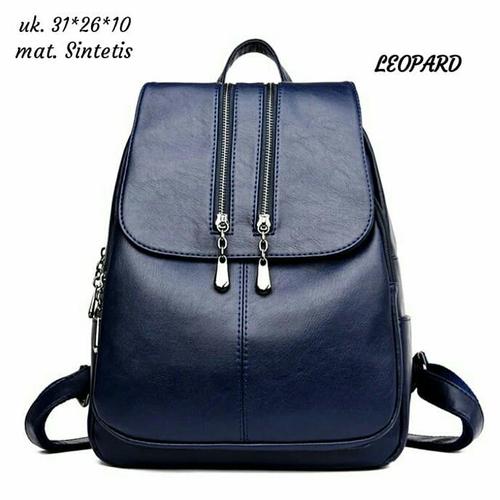 Foto Produk Tas Ransel Kulit Sintetis Resleting Tutup Atas Tas Ransel Wanita Murah dari SUPERSTORE1