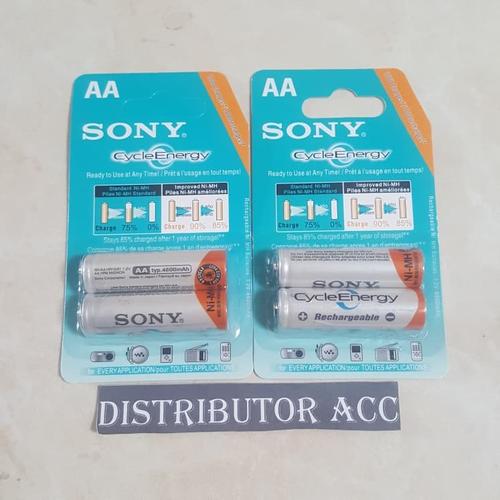 Foto Produk Isi 2 Baterai Cas SONY AA - A2 / Baterai Charger SONY AA 4600 Mah dari DISTRIBUTOR ACC