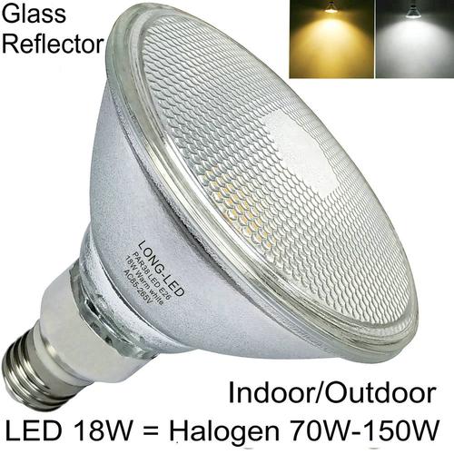 lampu sorot led par38 bohlam 18 watt 3000k6500k kaca reflector ip65 kuning