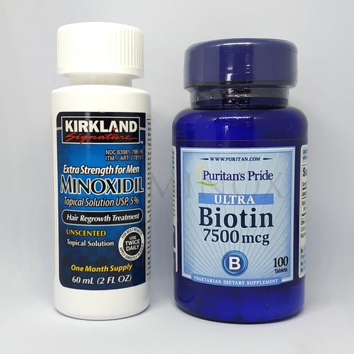Foto Produk PAKET PENUMBUH BREWOK MURAH ( minoxidil & biotin 100 tab ) dari bosminox